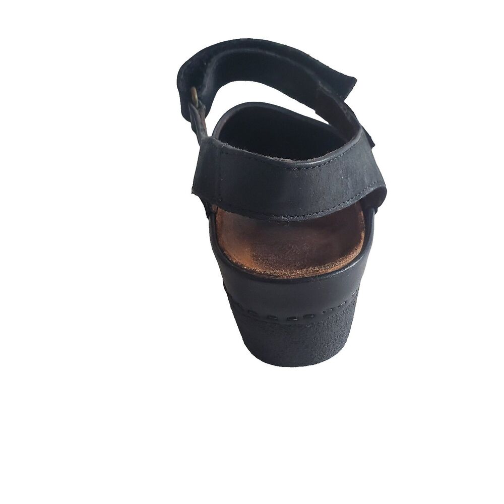 Wolky Women’s Clogs US 6.5 EU 37 Black Leather Mary Jane Slingback Adjustable - Picture 6 of 13